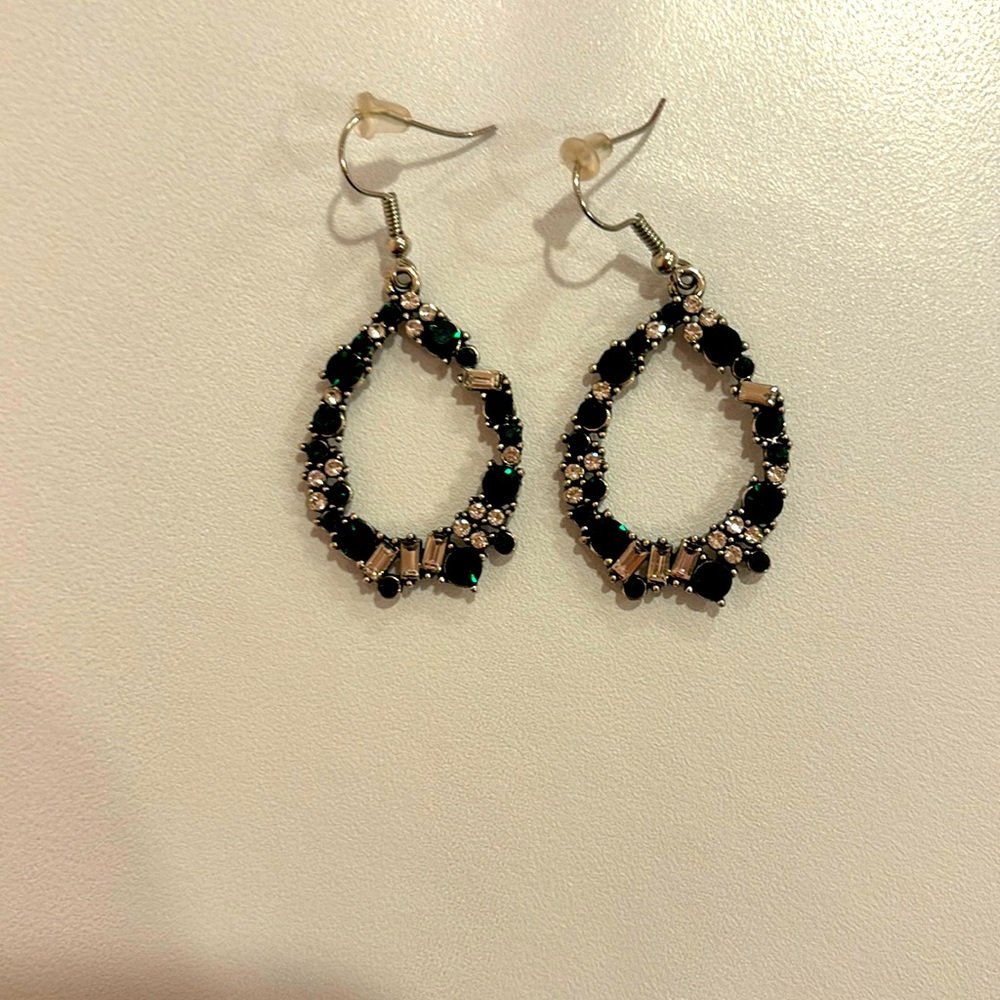 Dark Green Earrings